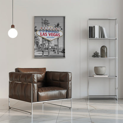 Wandbild LAS VEGAS Sign - farbcodiert