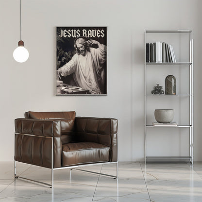 Wandkunst Jesus tanzt ausgelassen