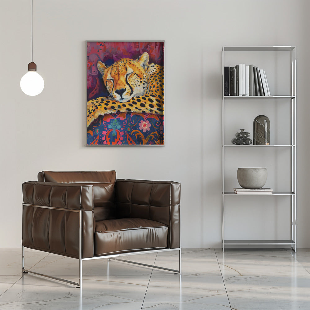 Wandbild Ruhender Gepard