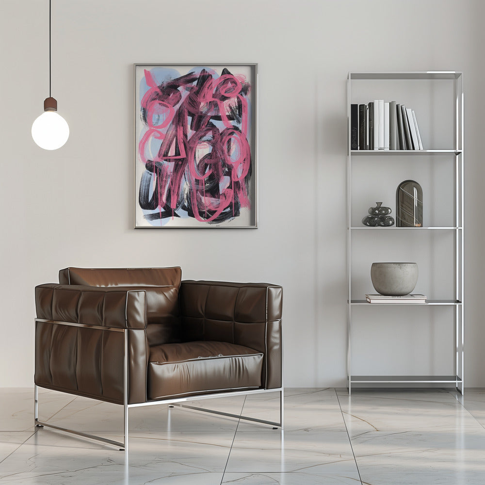 Wandbild Trockenbürste abstrakt