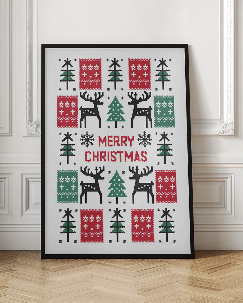 Wandbild Frohe Weihnachten Leinwanddruck