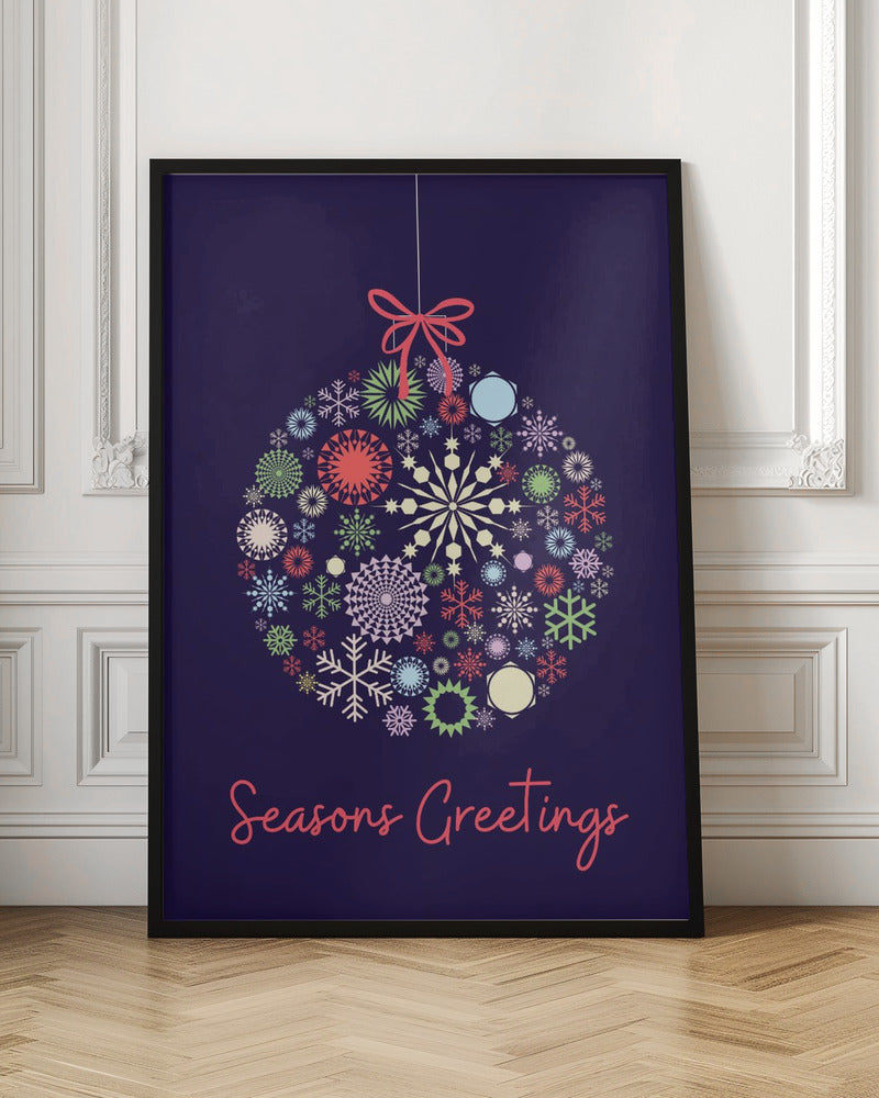 Wandbild Schneeflockenornament Leinwandbild