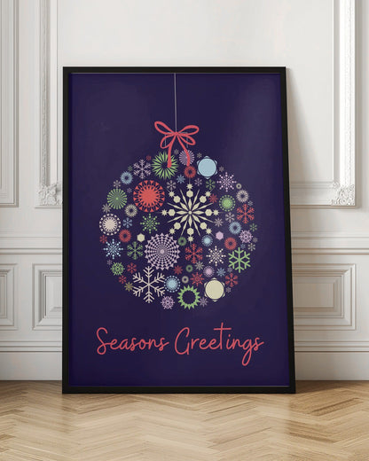 Wandbild Schneeflockenornament Leinwandbild