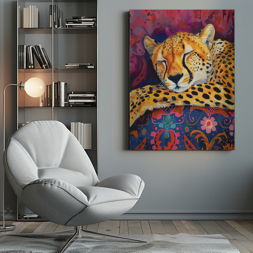 Wandbild Ruhender Gepard