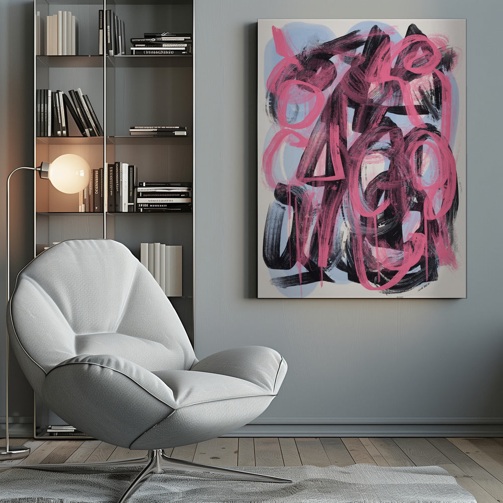 Wandbild Trockenbürste abstrakt