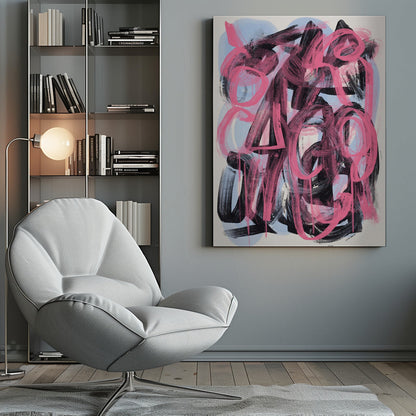 Wandbild Trockenbürste abstrakt