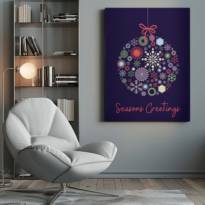 Wandbild Schneeflockenornament Leinwandbild
