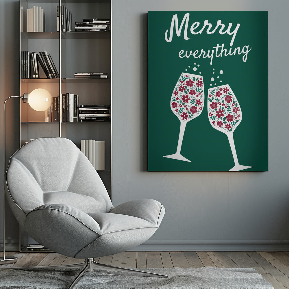 Wandbild Fröhliche Weihnachtszeit Leinwanddruck