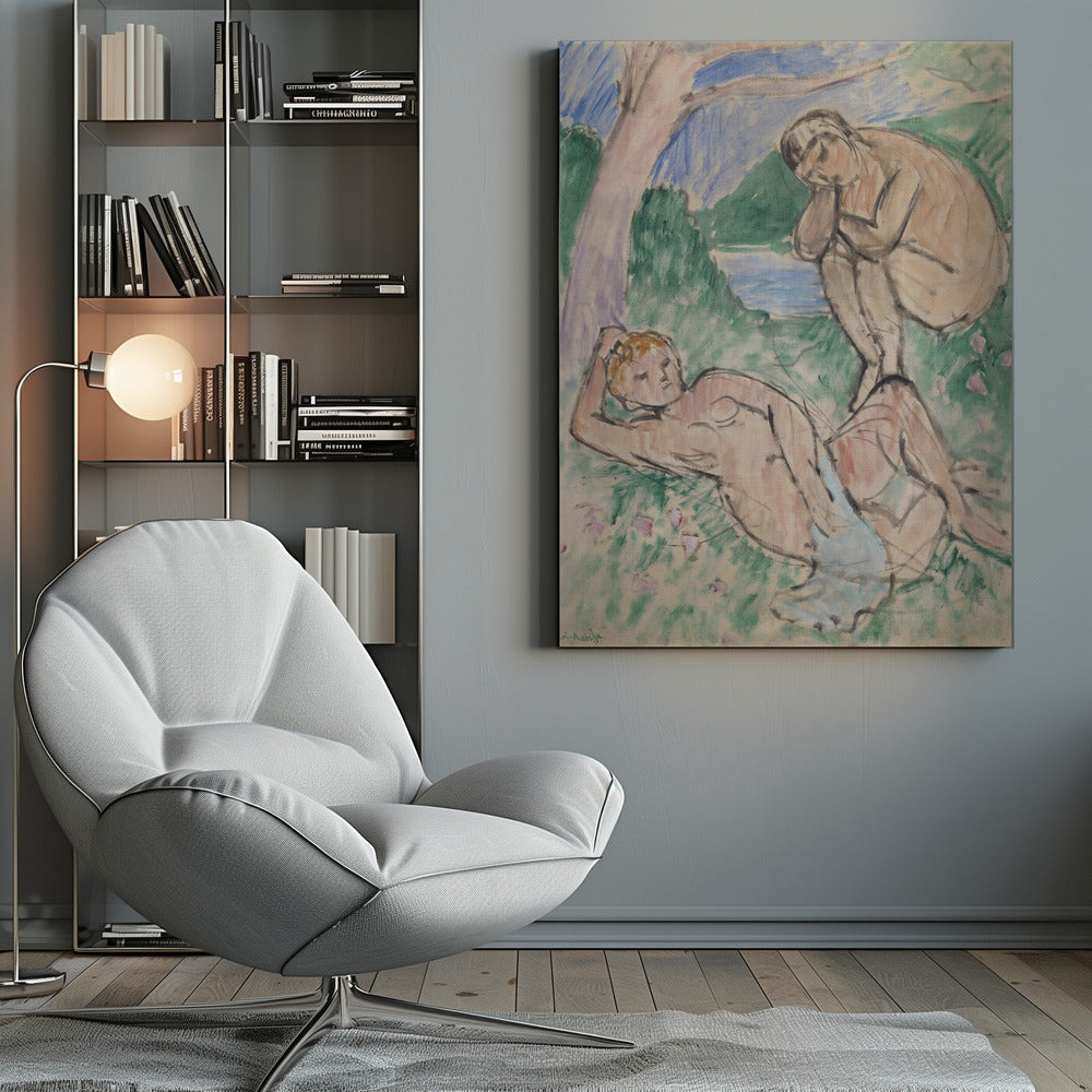 Wandbild Baigneurs