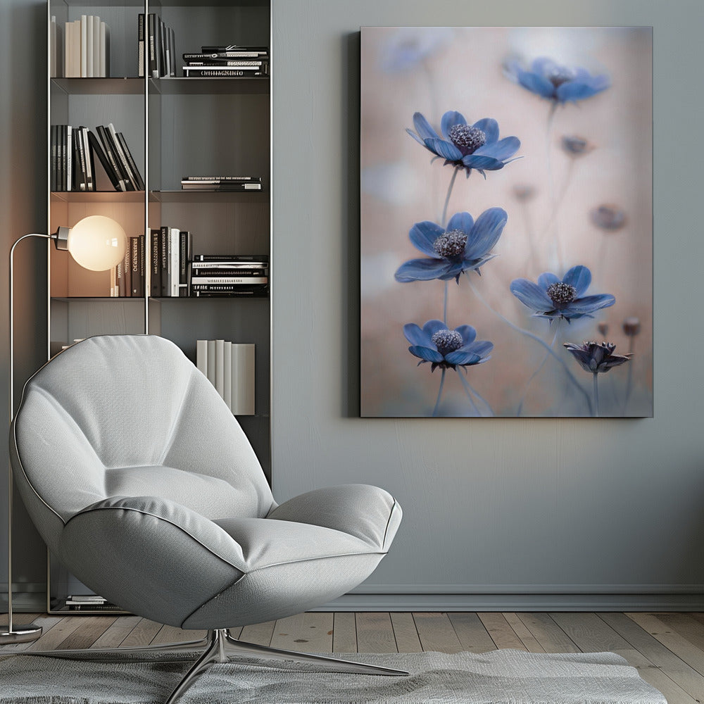 Wandbild Kosmos blau
