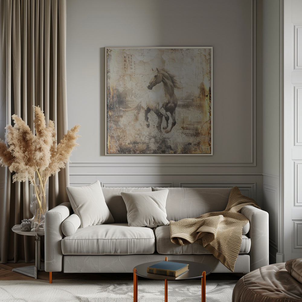 Pferd Vintage Kunstillustration 16