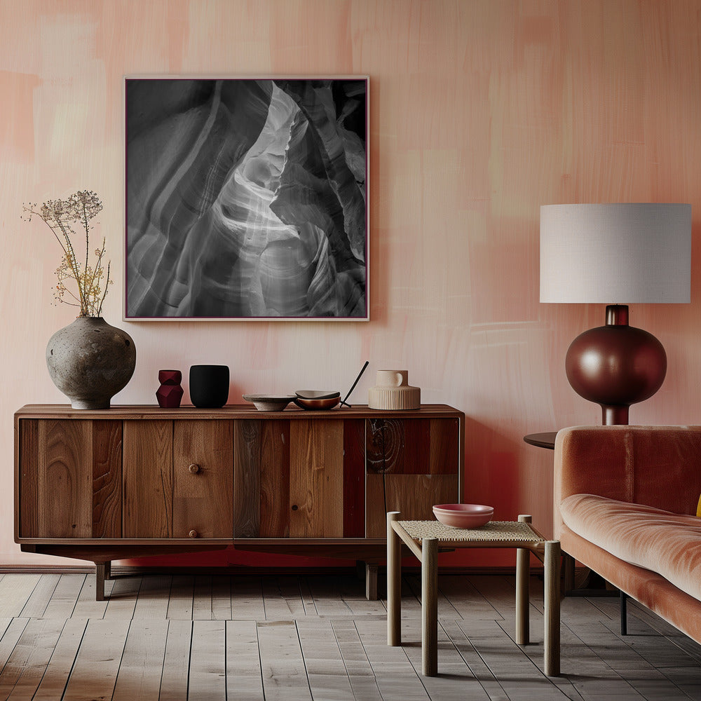 Wandbild MONOCHROMER ANTELOPE CANYON Tageslicht