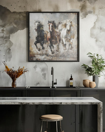 Wandbild Pferd Vintage-Kunstillustration 15