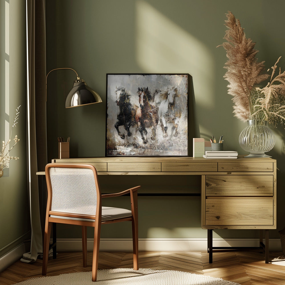 Wandbild Pferd Vintage-Kunstillustration 15
