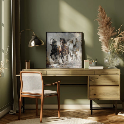 Wandbild Pferd Vintage-Kunstillustration 15