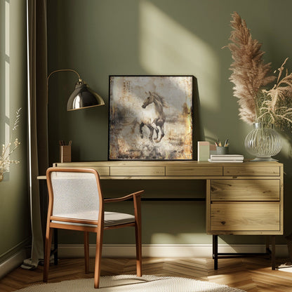 Pferd Vintage Kunstillustration 16