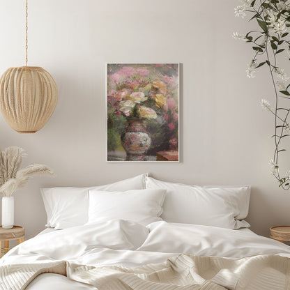 Wandbild Stillleben mit Blumen