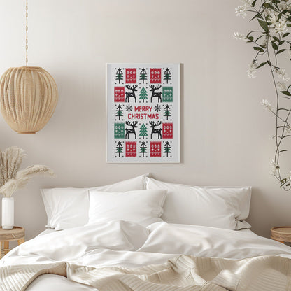 Wandbild Frohe Weihnachten Leinwanddruck