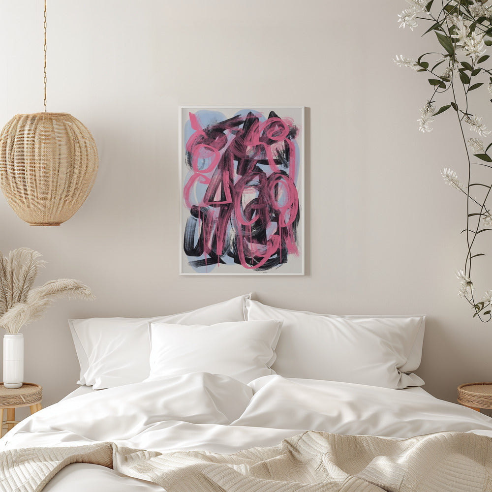 Wandbild Trockenbürste abstrakt