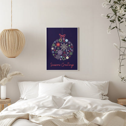 Wandbild Schneeflockenornament Leinwandbild