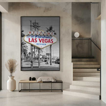 Wandbild LAS VEGAS Sign - farbcodiert