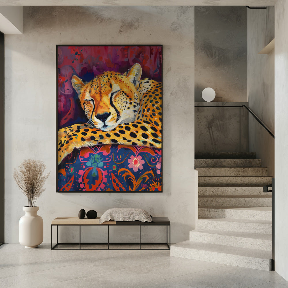 Wandbild Ruhender Gepard