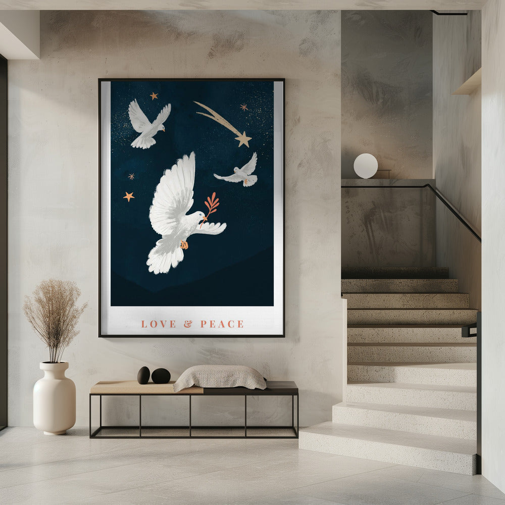 Wandbild Leinwandbild Liebe & Frieden