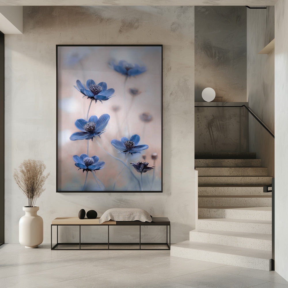 Wandbild Kosmos blau