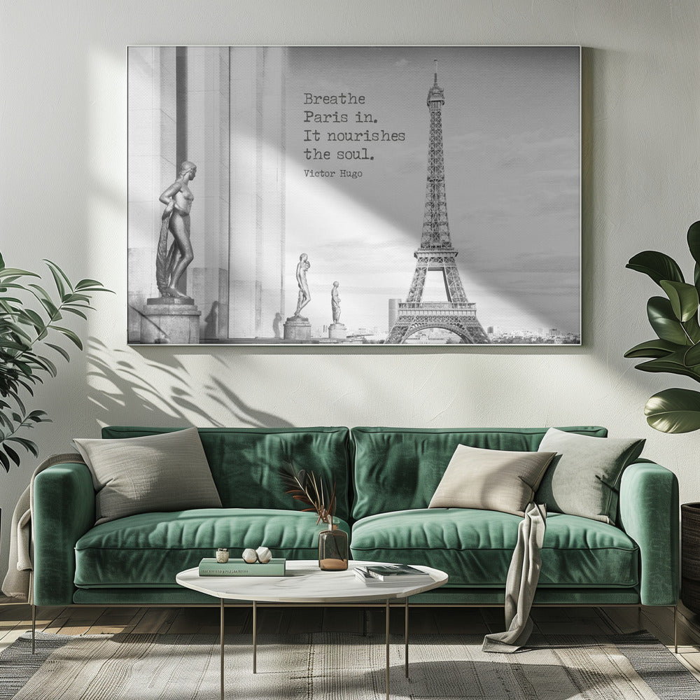 Wandbild Atme Paris ein
