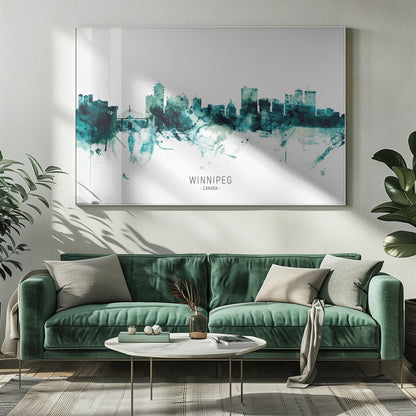 Wandkunst Winnipeg Kanada Skyline
