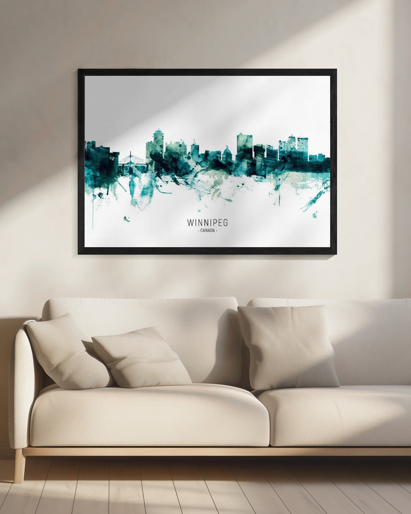 Wandkunst Winnipeg Kanada Skyline