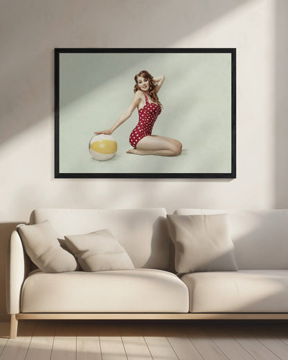 Wandbild Strand Pin-up