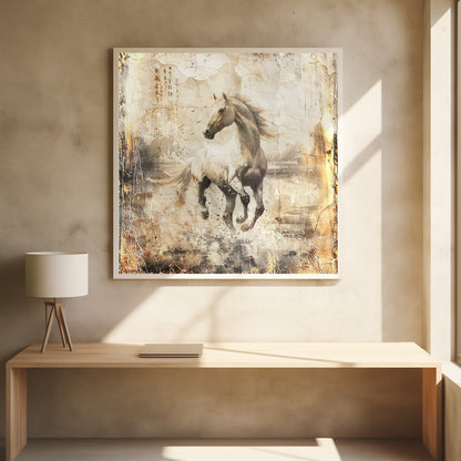Pferd Vintage Kunstillustration 16