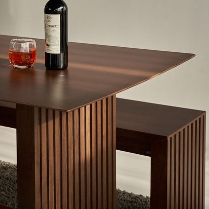 Plank Natural Rubberwood 6-8 Person Dining Set