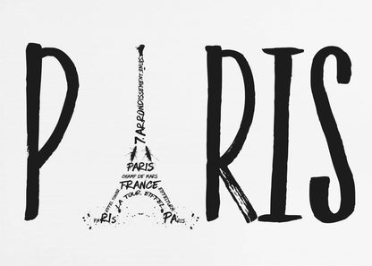 Wandbild PARIS Typografie