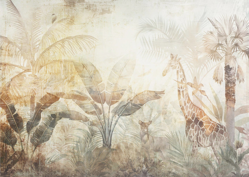 Wandbilder Dschungelblätter Kunstillustration Wandbild 06