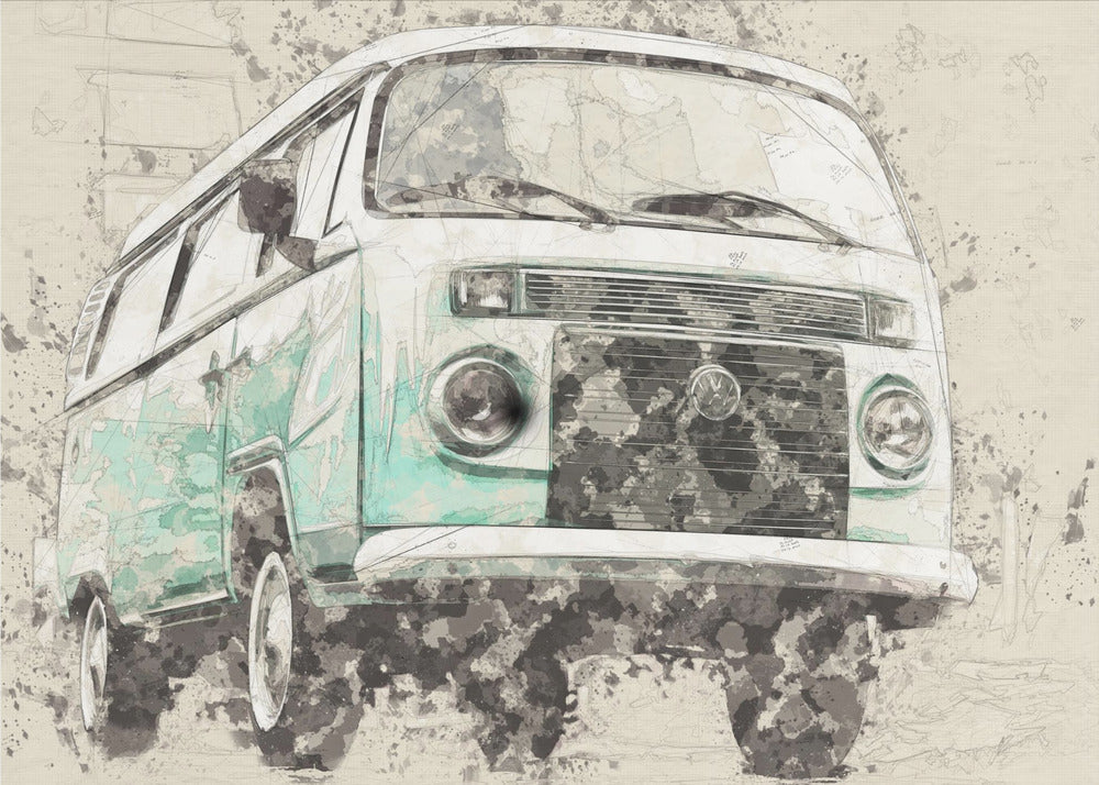 Wandbild Volkswagen Combi