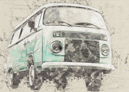 Wandbild Volkswagen Combi