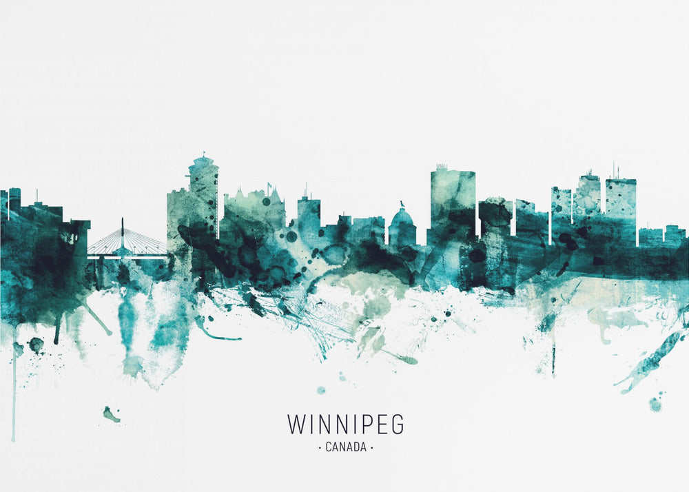 Wandkunst Winnipeg Kanada Skyline