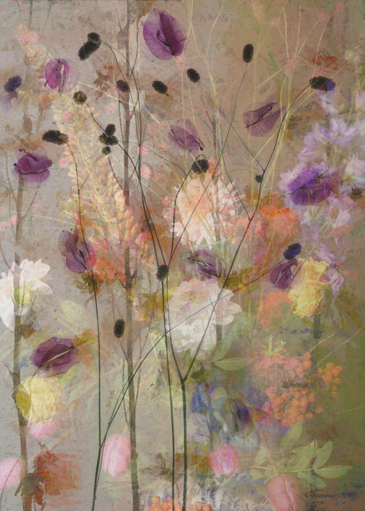 Wandbild Malerische Blumen
