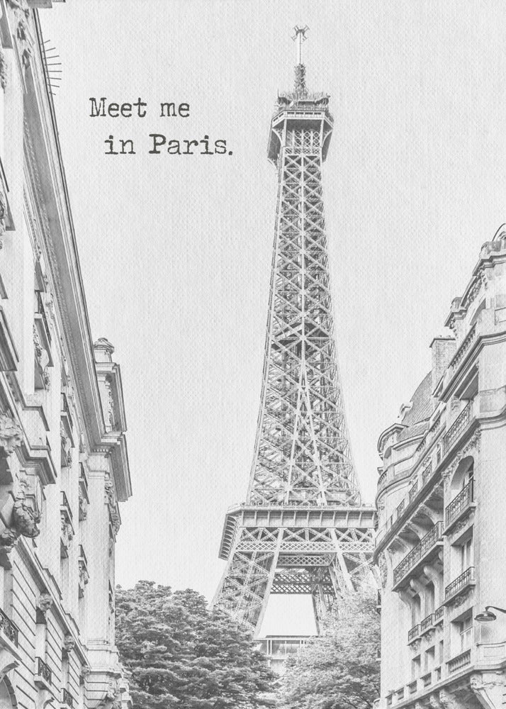 Wandbild Meet me in Paris