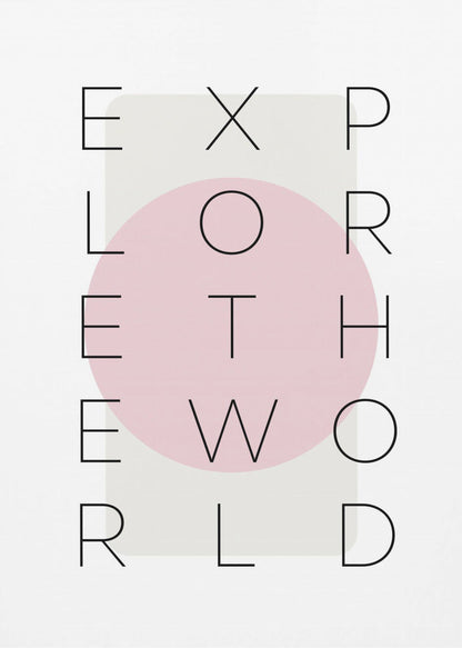Wandbild Erkunde die Welt - rosa