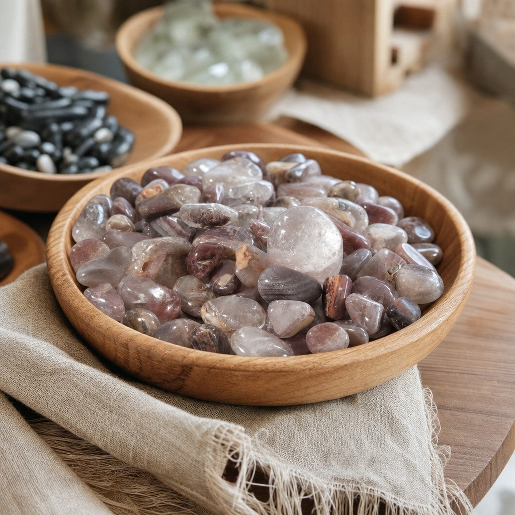 Quartz (Pink Lithium Inclusion) Tumbled Stones