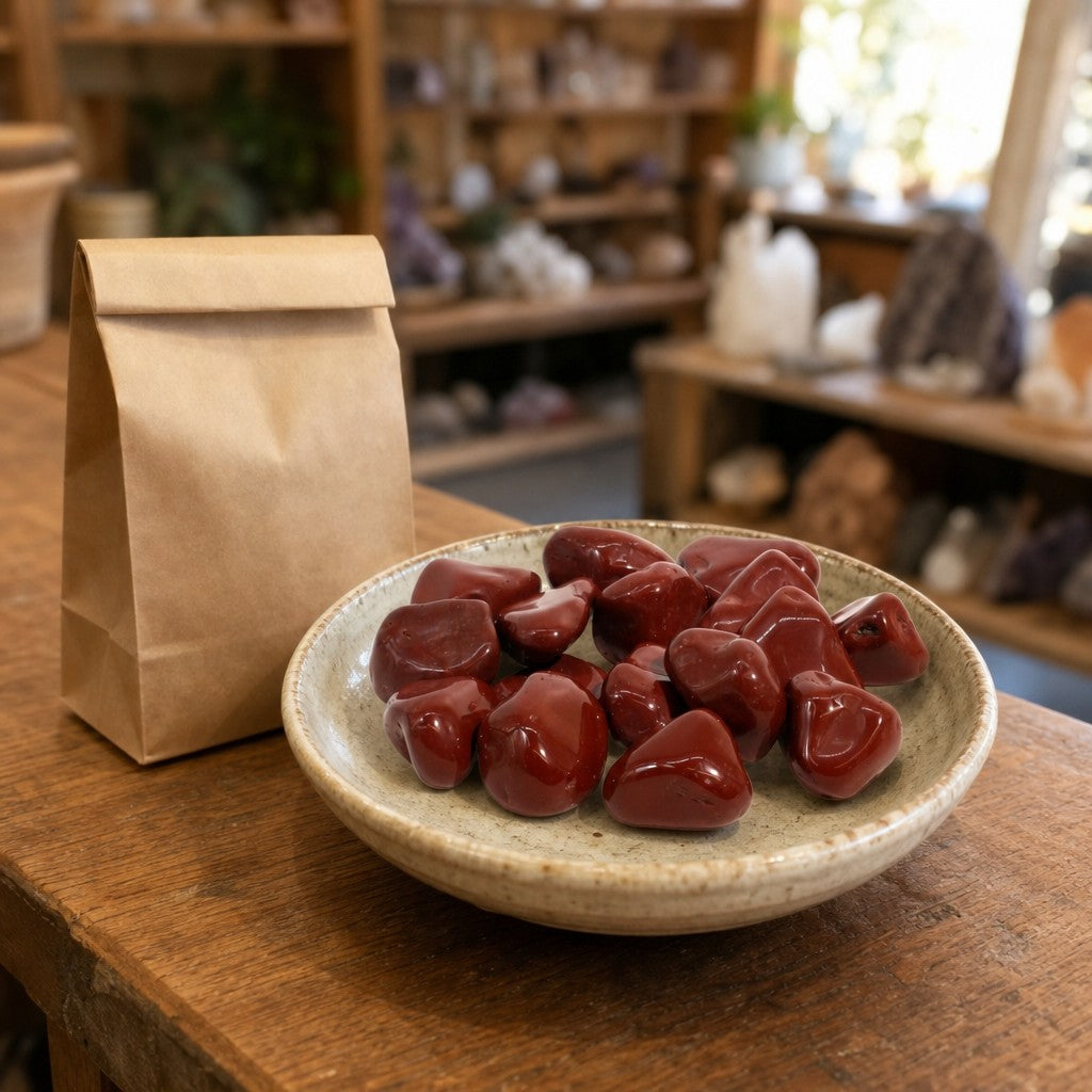 Red Jasper Tumbled Stones - Brazil