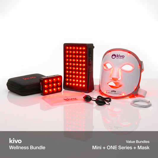 Kivo Wellness Bundle: 300 Series + Mini + Face/Neck/Chest + Googles