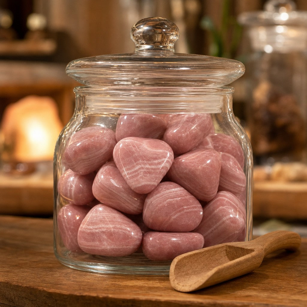 Rhodochrosite E Tumbled Stones #1 - 3 Pack - 7/8-1 1/4"