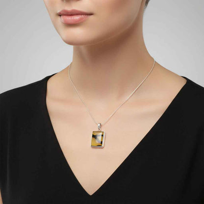 Solar Vein Pendant | Sterling Silver Baltic Silver | Tears of the Sun