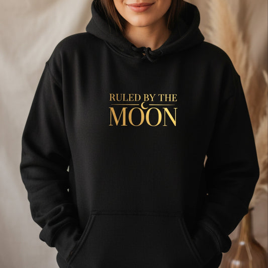Ruled By The Moon Hoodie | Celestial Pullover for Women | Moon Lover Gift
