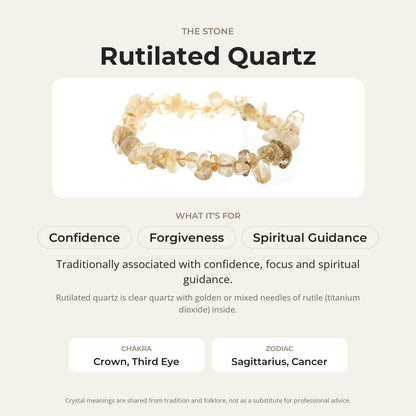 Rutilated Quartz Bead Bracelet