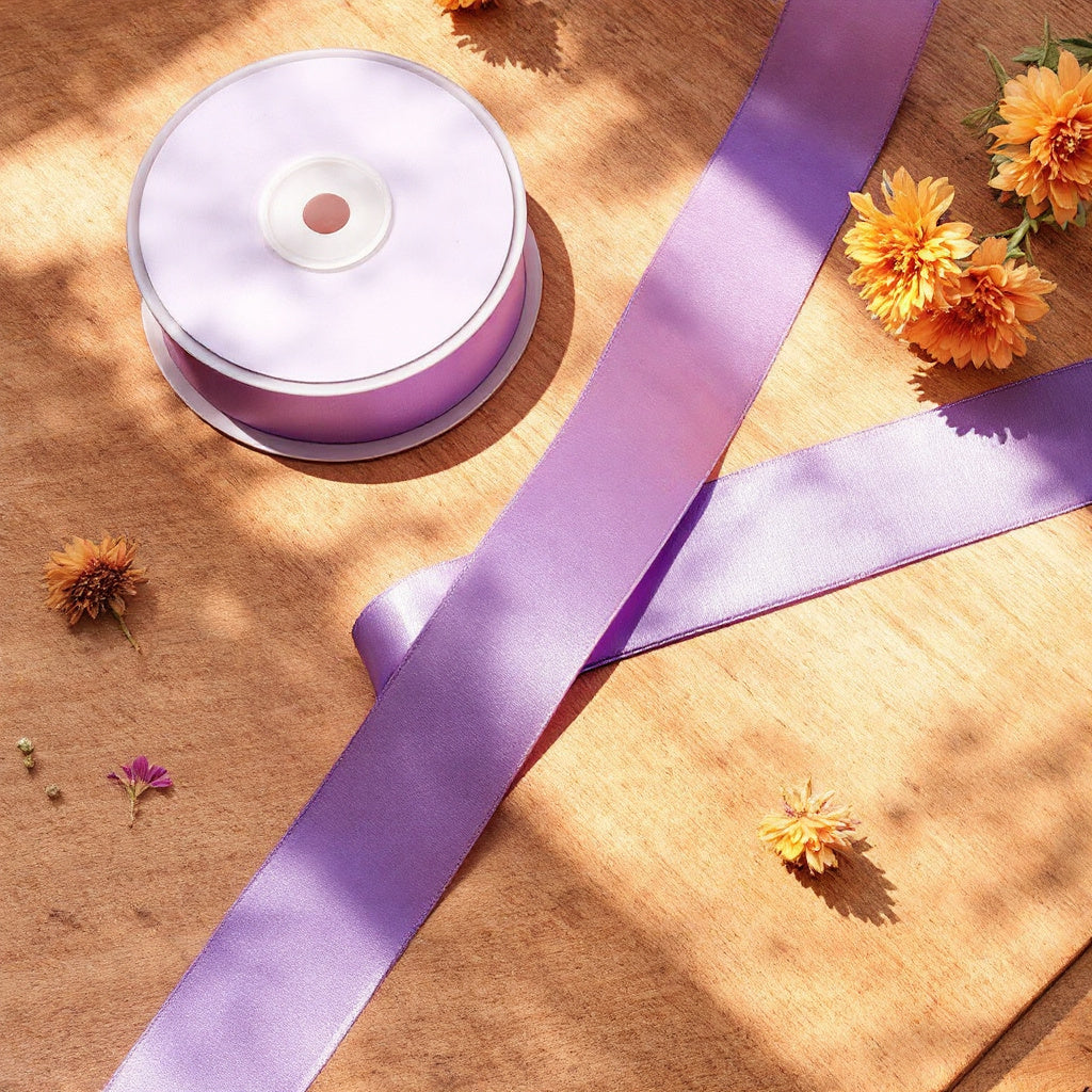 Satin Ribbon Double Face-Hyacinth #462- 3.8 cm Wide